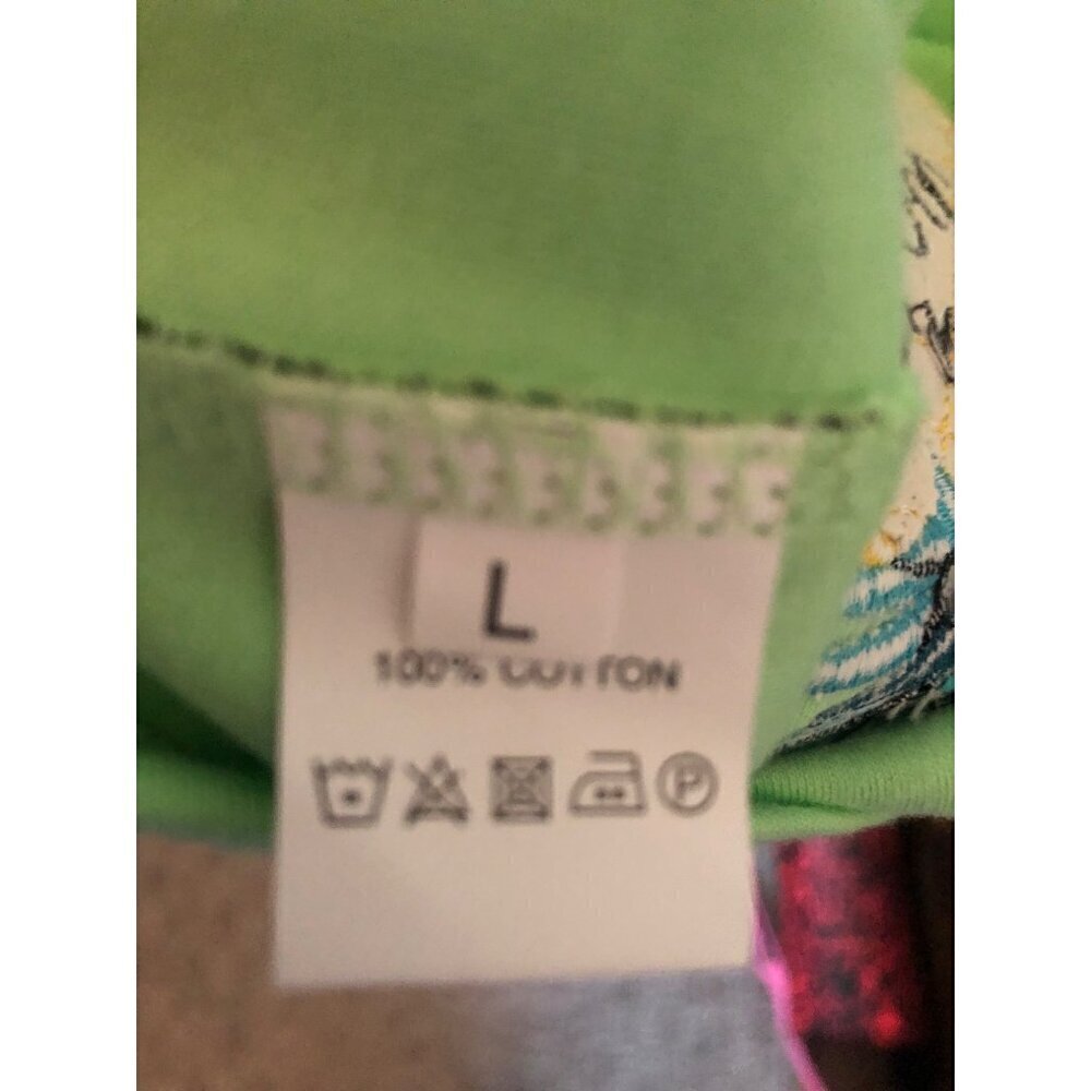 Dog Apparel Sleeveless Tee Green Pineapple Good Vibes Size L - Picture 4 of 6